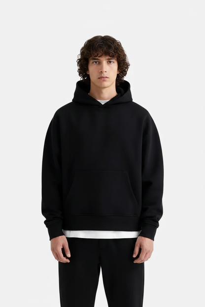 Black Hoodie Model Front