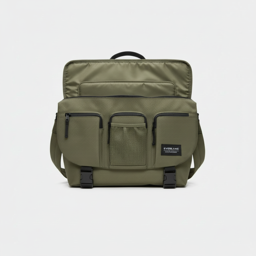 Olive Ripstop Cargo Messenger Bag Premium Deluxe